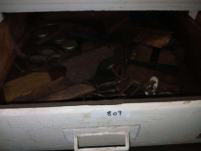 Drawer Lot of Assorted Farm Tools and Parts image