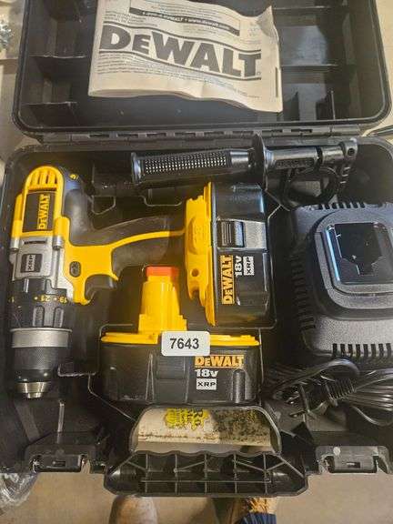 DeWalt Cordless Drill, Batteries and Battery Charger with Case image