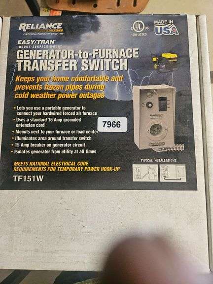 Reliance  Generator- to -Furnace Transfer Switch image