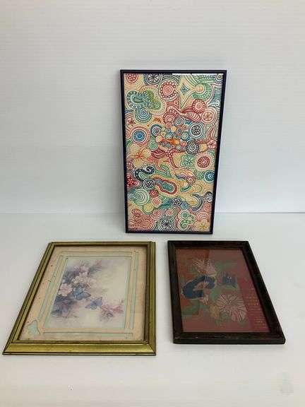 Framed Art Collection - Floral and Abstract Design image
