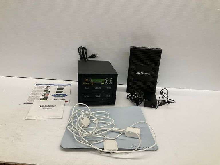 Copystars SATA Blu-ray/DVD/CD Duplicator Controller with AT&T U-verse Router & RCA Antenna image