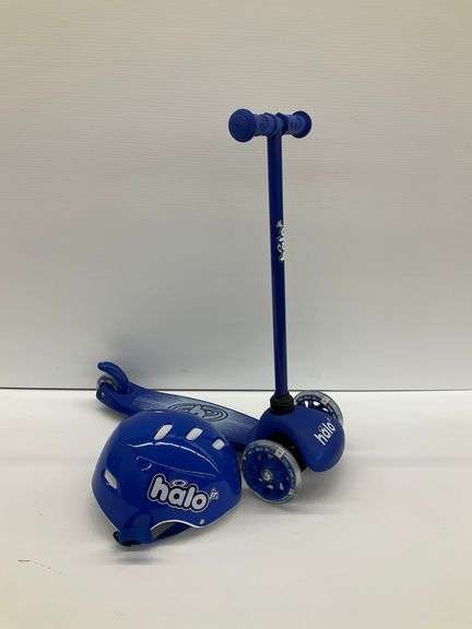 Halo Jr. Blue Scooter with Matching Helmet image