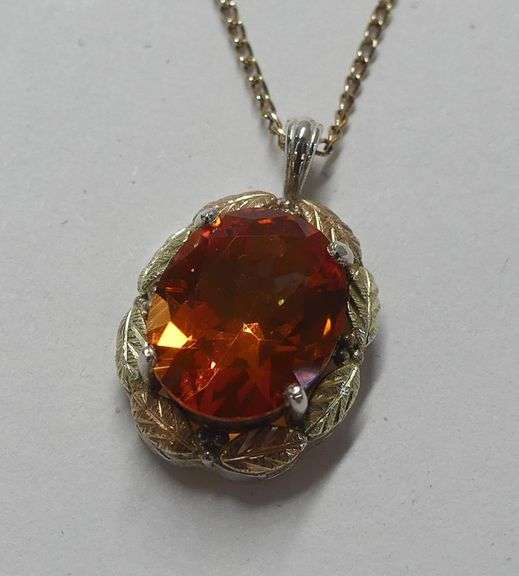 12K Gold and Sterling Pendant Necklace image
