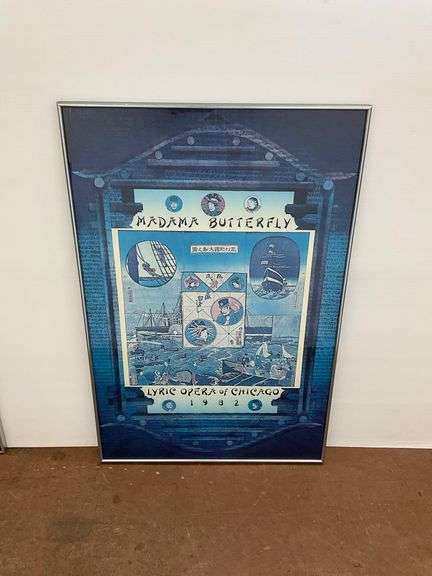 Framed Madama Butterfly Opera Poster, Lyric Opera of Chicago, 1982 image