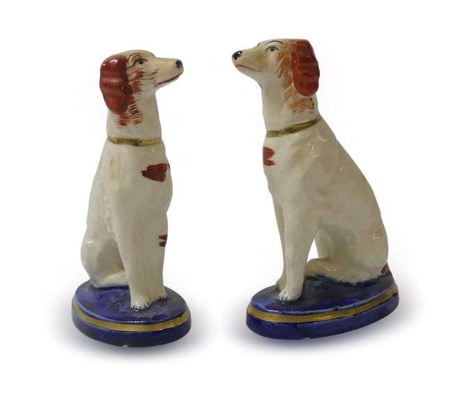 Pair of Staffordshire Style Dog Figurines image