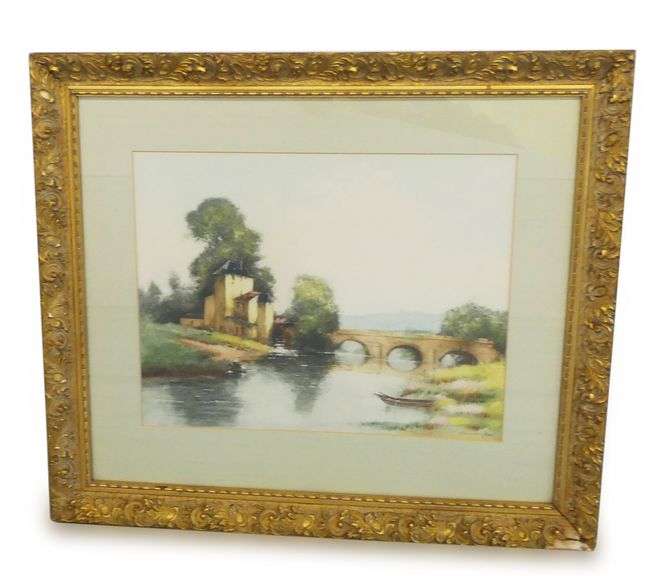 Framed Watercolor Painting by Maurice Fervis image