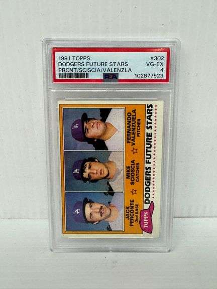 1981 Topps Dodgers Future Stars Baseball Card - Perconte, Scioscia, Valenzuela image
