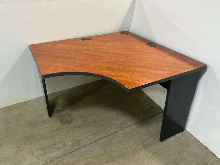 Corner Office Desk with Wood Grain Top image