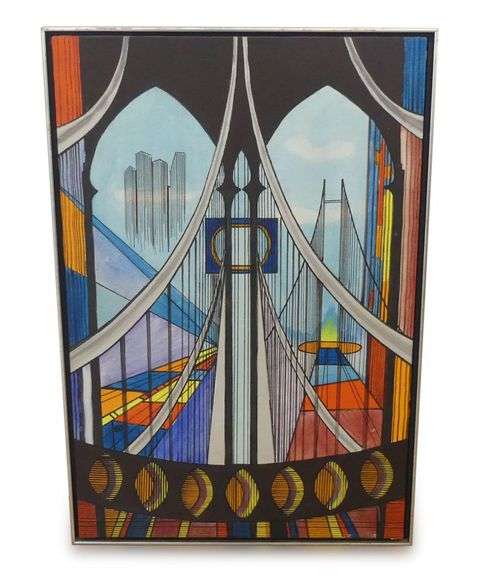 Framed Architectural Artwork image