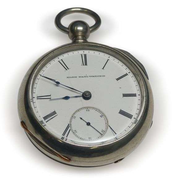 Elgin Natl. W.C. Pocket Watch, 15 Jewels, Size 18, Silveroid Case, Circa 1883 image