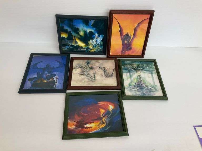 Dragon Theme Prints - Framed Fantasy Art image