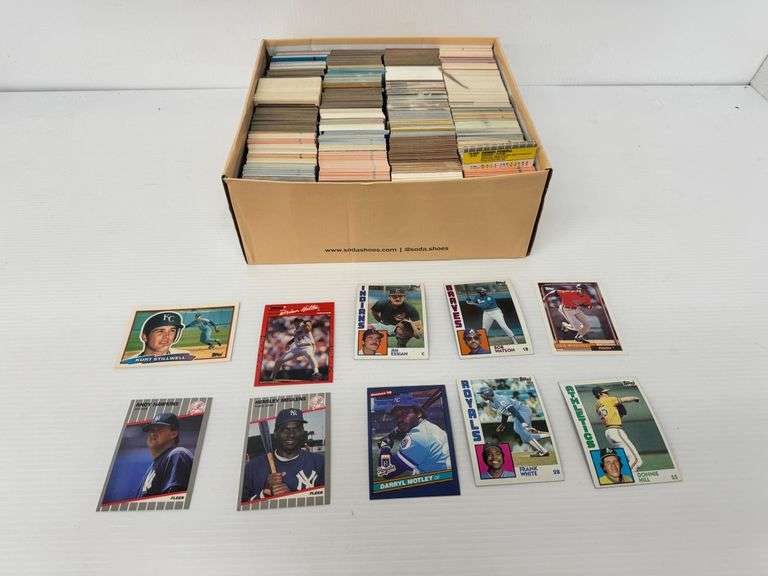 Collection of Baseball Cards in Box image