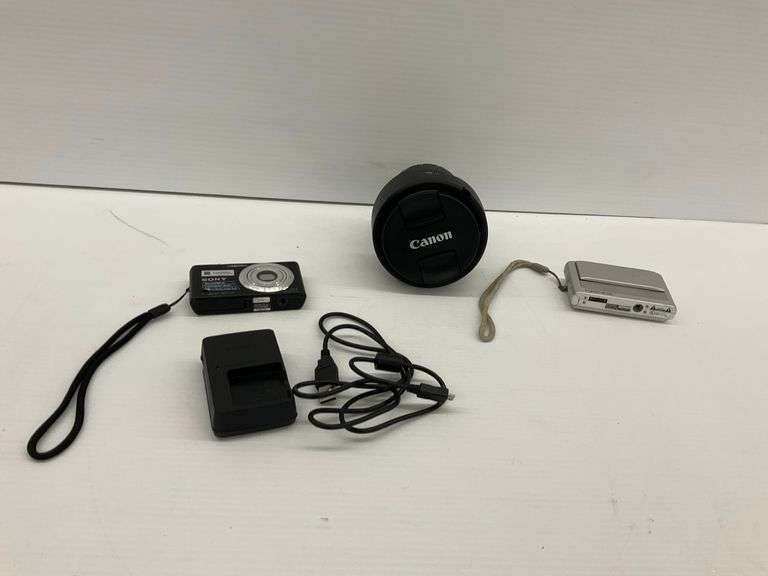 Sony Cybershot Cameras and Canon Lens Assortment image