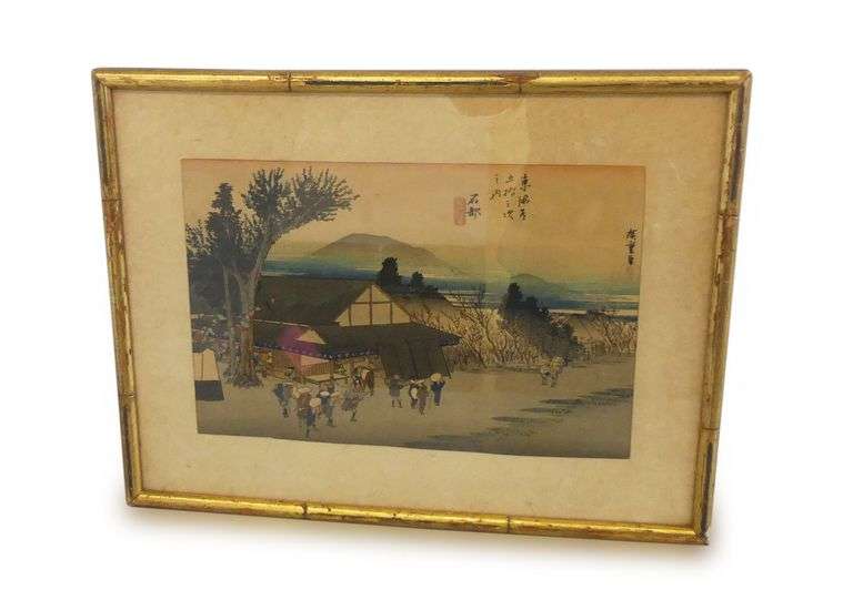 Framed Japanese Woodblock Print image