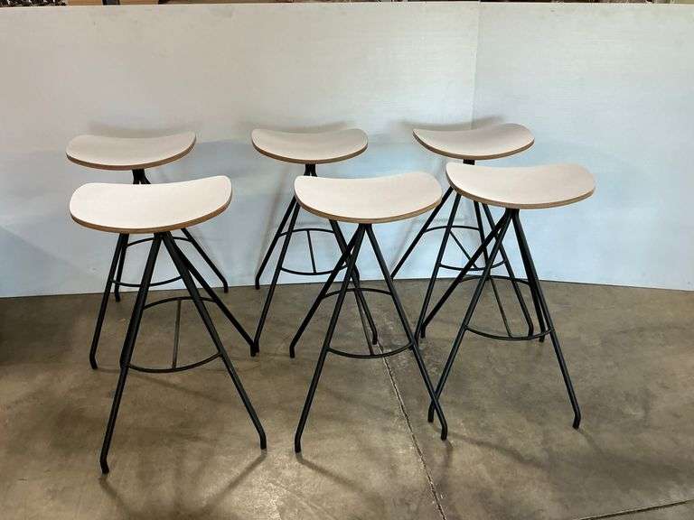 Set of Six Modern Style Bar Stools image