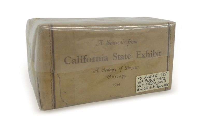 1934 Century of Progress California State Exhibit Souvenir: Redwood Wonder Toy Furniture Set image