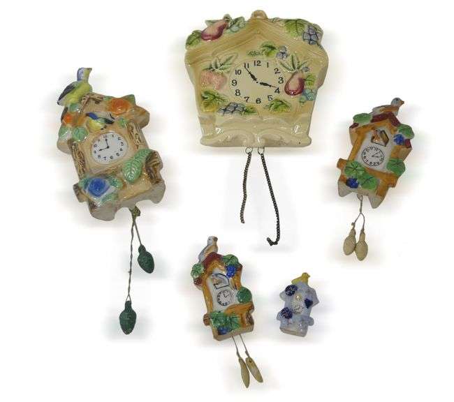 Group of Clock Design Wall Pockets ... See Photos image