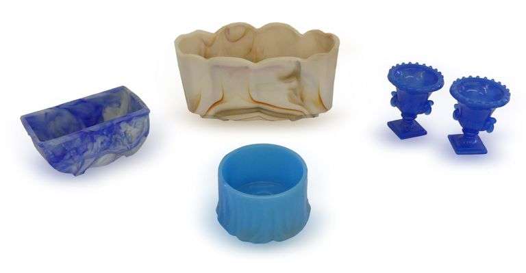 Variety of Glassware - Blue & Marble Swirl image