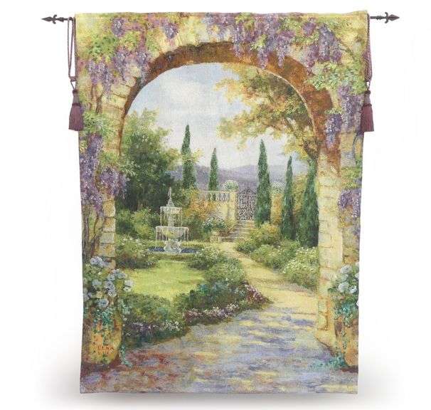 Paradise Fountain Wall Hanging Tapestry by Lena Liu image