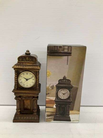 Decorative Mantel Clock with Original Box... Clock Face Is Loose image