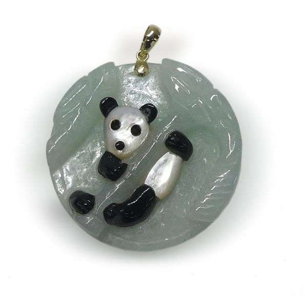 Jade Pendant with Mother of Pearl Panda image