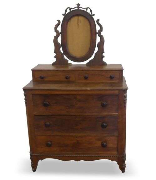 Empire Style Dresser with Mirror Frame image