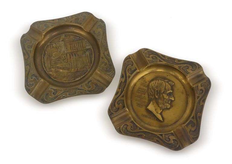 Pair of 1933 Chicago World's Fair Ashtrays image