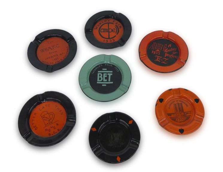Cerntury of Progress Chicago World's Fair Ashtray Collection (Set of 7) image