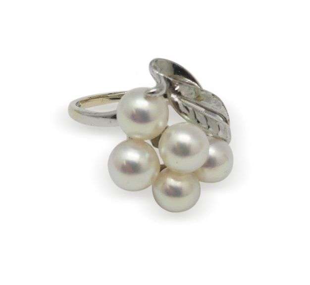 Mikimoto 14K Gold Pearl Ring..size 5.5 image