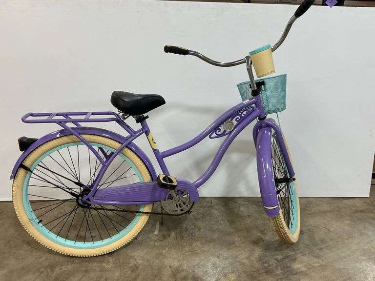 Huffy Baypointe Purple Cruiser Bicycle with Accessories image