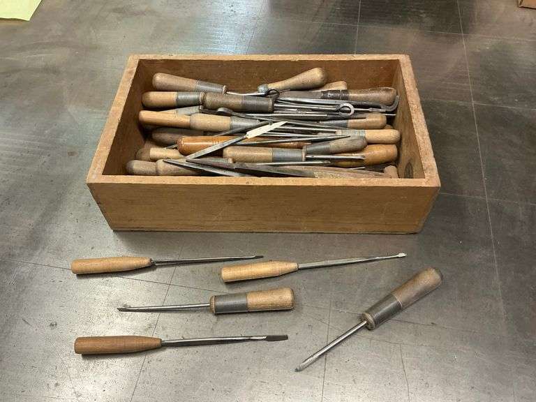 Collection of Hand Tools with Wooden Handles image