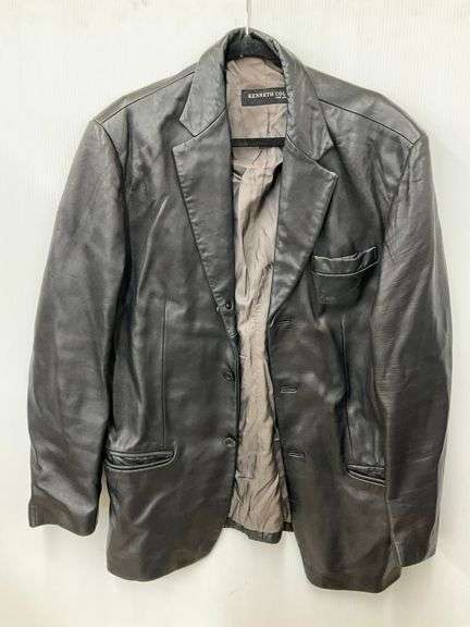 Kenneth Cole New York Leather Blazer Size L image