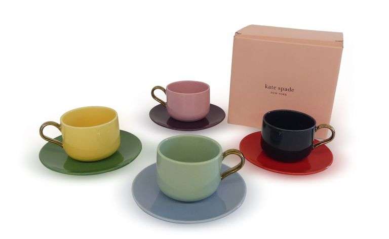Kate Spade New York Lenox "Make It Pop" Demitasse Cups and Saucers - Set of Four image