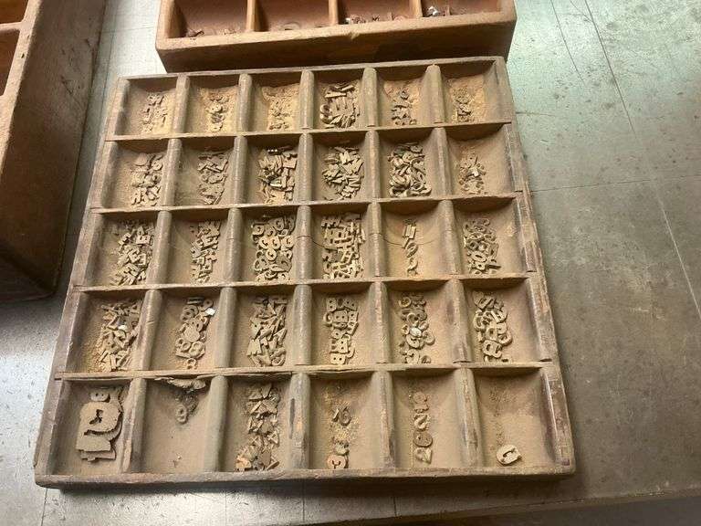 Assorted Letterpress Type with Wooden Trays image