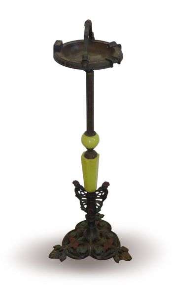 Standing Ashtray with Uranium Glass Accent image