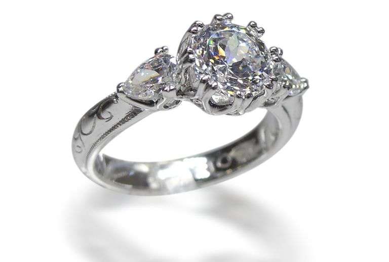 Sterling Silver CZ Ring - Size 8 image