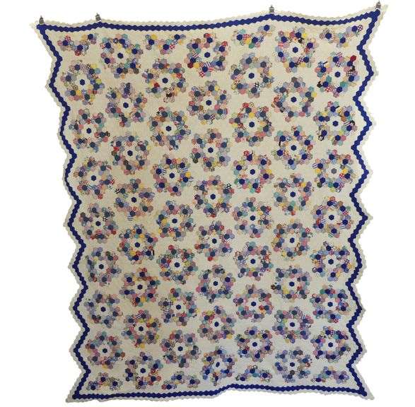Handmade Quilt with Floral Pattern image