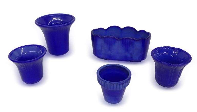 Akro Agate Cobalt Blue Glassware Assortment image