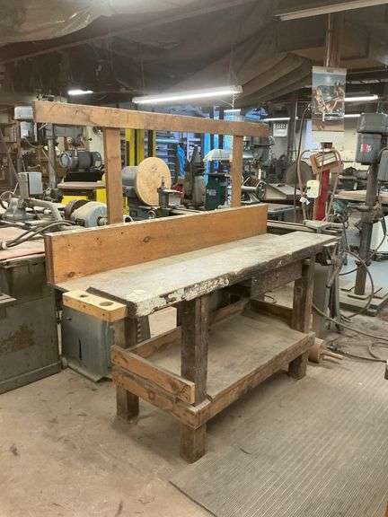 Wooden Work Bench ... 67 x 75 x 25 in. image