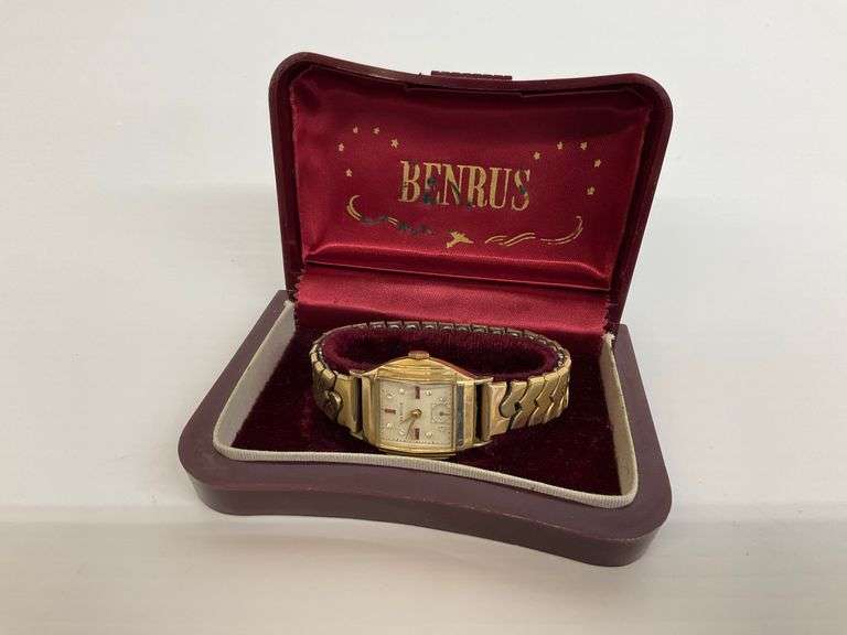 Benrus Gold-Filled Wrist Watch with Original Box image
