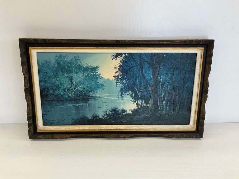 Signed and Framed Landscape Painting image
