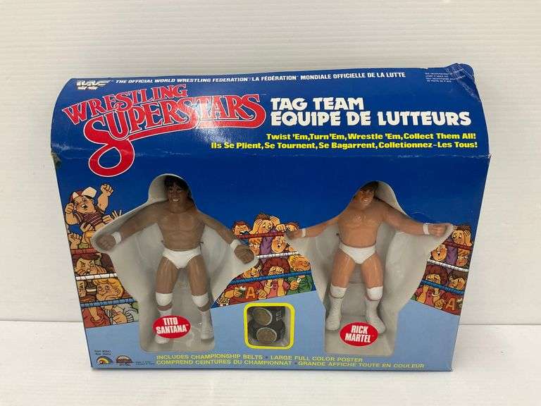 1985 WWF Wrestling Superstars Tag Team Tito Santana & Rick Martel Figures in Box image