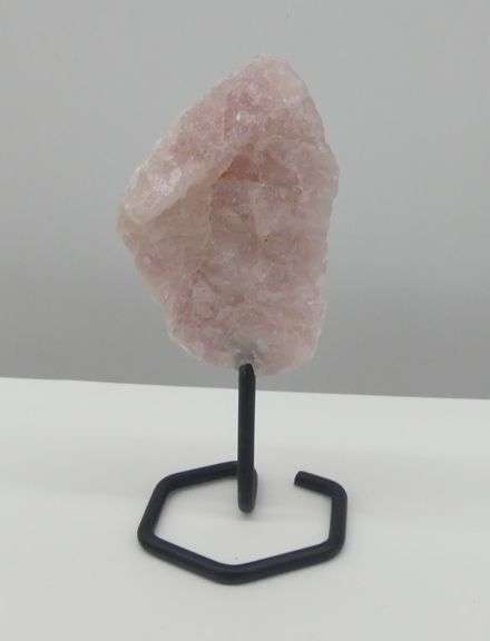 Rose Quartz Specimen on Display Stand..6 in. image