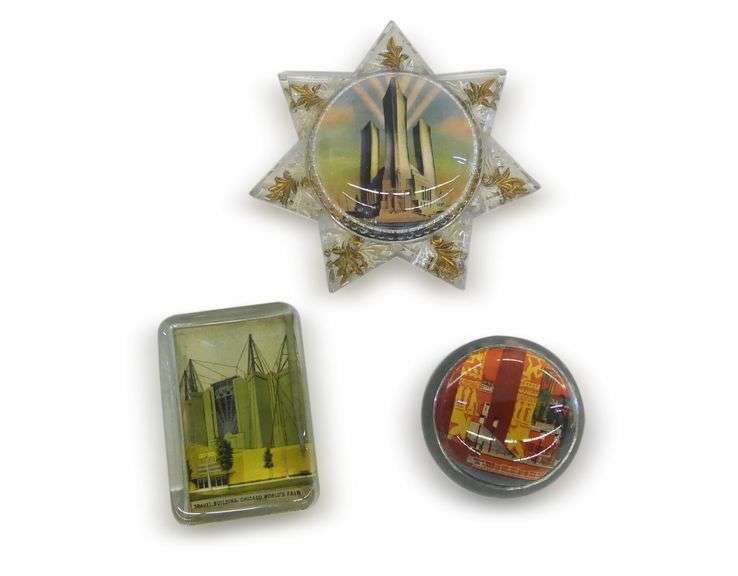 1933-1934 Chicago World's Fair Souvenir Paperweights image