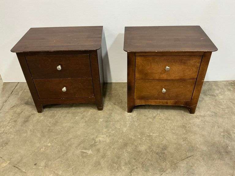 Pair of Wood Bedside Tables with Drawers image