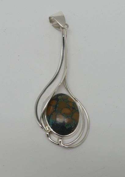 Sterling Silver Pendant with Turquoise Gemstone image