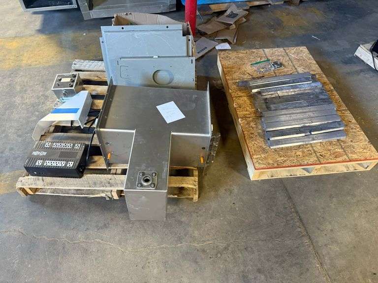 Pallet of Lead &  Pallet of Assorted Industrial Parts and Equipment - See Description image