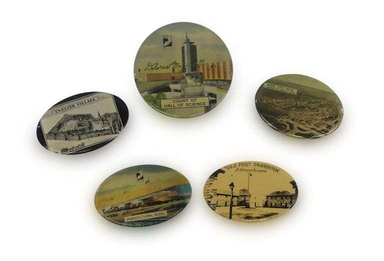 Five Chicago World's Fair Century of Progress Mirrors image