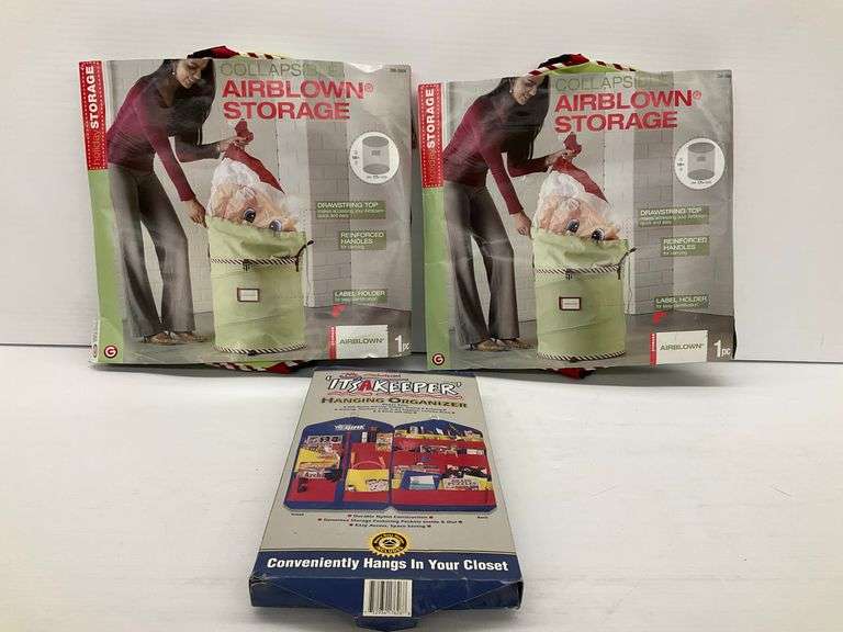New Holiday Airblown Storage Bags & "It's A Keeper" Hanging Organizer image