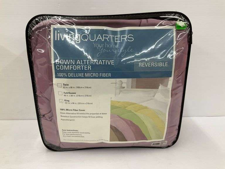 New Living Quarters Reversible Down Alternative King Size Comforter image